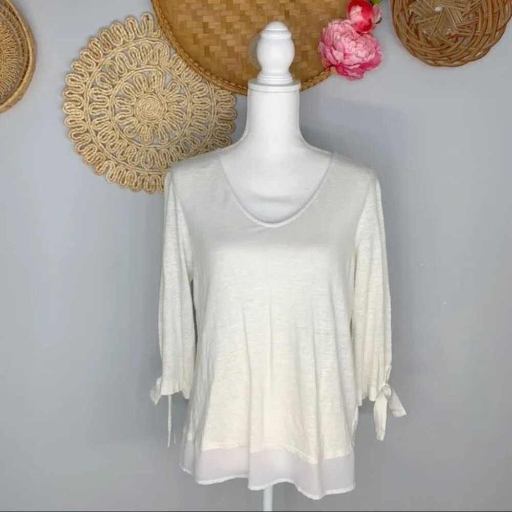 Sanctuary | Sylvie Tiered Hem Linen Blouse